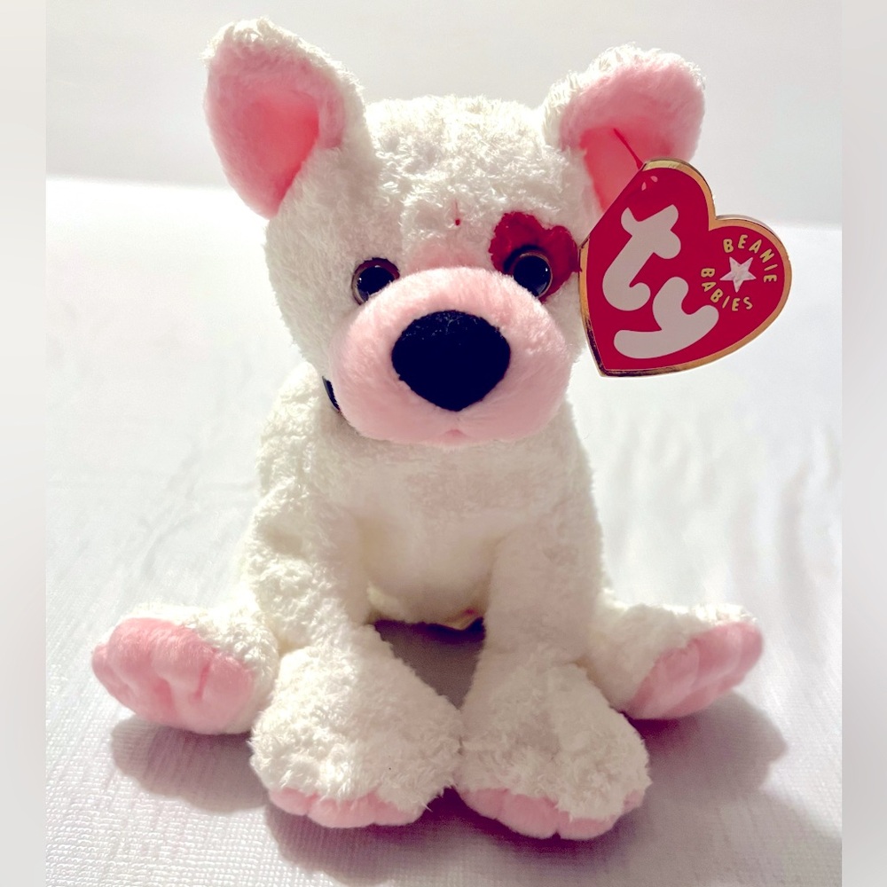 Ty Beanie Baby Cupid the Dog February 2001 Tag Mint Condition Retired Heart Eye